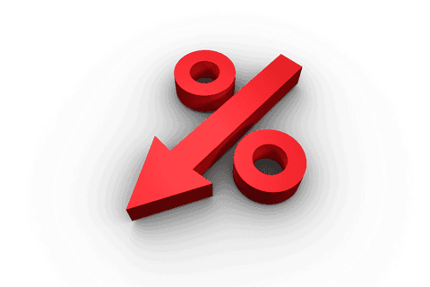 red percentage symbol with arrow transparent background - Download Free Stock Videos Pikwizard.com