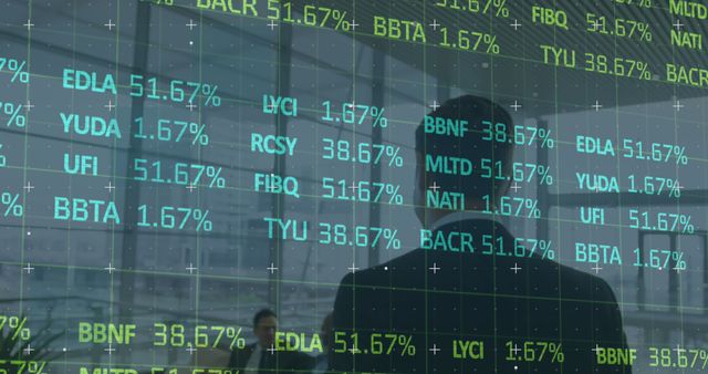 Businessman Analyzes Stock Market Data on Digital Display - Download Free Stock Images Pikwizard.com