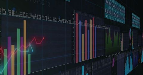 Financial Data Visualization with Global Connections - Download Free Stock Images Pikwizard.com