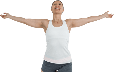 transparent woman embracing optimism and positivity outdoors - Download Free Stock Videos Pikwizard.com