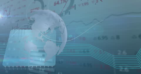 Abstract Global Finance and Data Technology Interface