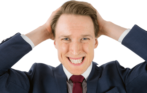 irritated businessman grimacing in transparent background - Download Free Stock Videos Pikwizard.com