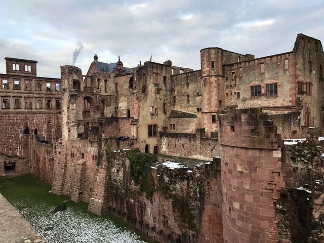 Historic Heidelberg Castle Ruins in Winter Afternoon - Download Free Stock Photos Pikwizard.com