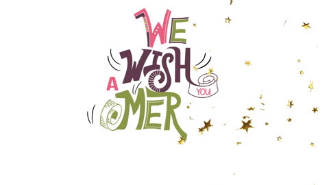 Festive Christmas Greetings with Falling Stars Animation