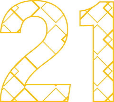 geometric yellow 21 number with pattern on transparent background - Download Free Stock Videos Pikwizard.com