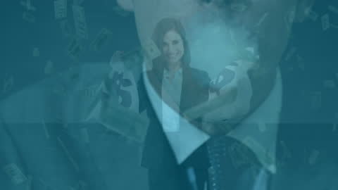 Digital Animation Displaying Global Business Connectivity