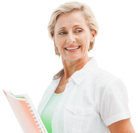 confident senior businesswoman with files on transparent background - Download Free Stock Videos Pikwizard.com