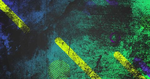 Abstract geometric color splash with vibrant textures