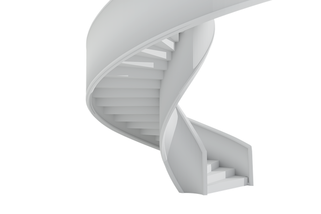 White Spiral Staircase on Transparent Background Double Helix Vector - Download Free Stock Videos Pikwizard.com