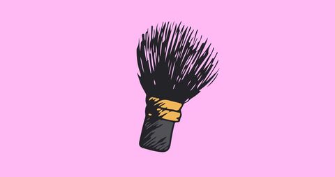 Illustrative Makeup Brush on Pink Background - Download Free Stock Images Pikwizard.com