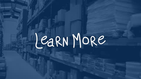 Warehouse Supplies with Learn More Text Overlay