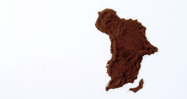 Africa coffee grounds map isolated on white background - Download Free Stock Images Pikwizard.com