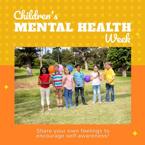 Children Celebrating Mental Health Week in Sunny Park