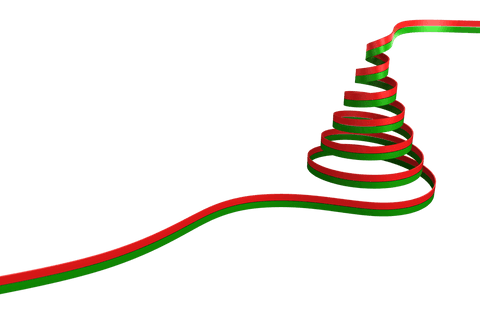 Ribbon Christmas Tree on Transparent Background - Download Free Stock Videos Pikwizard.com