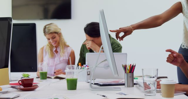 Young Professionals Collaborating in a Modern Office - Download Free Stock Images Pikwizard.com