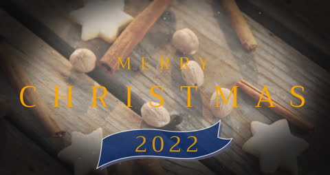 Christmas 2022 Banner with Spices and Holiday Greetings
