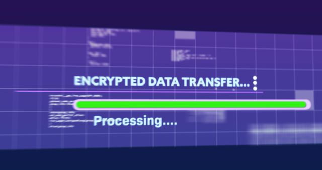 Encrypted Data Transfer in Progress Digital Interface - Download Free Stock Images Pikwizard.com