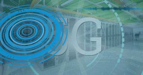 Futuristic 5G Network Technology with Data Servers - Download Free Stock Images Pikwizard.com