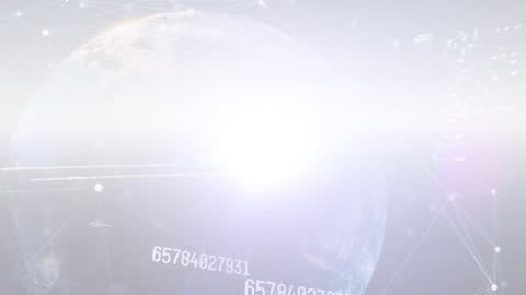 Global Network Connection Concepts with Glowing Light