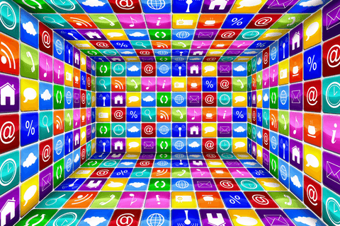 digital room with colorful ui icons transparent background illustration - Download Free Stock Videos Pikwizard.com