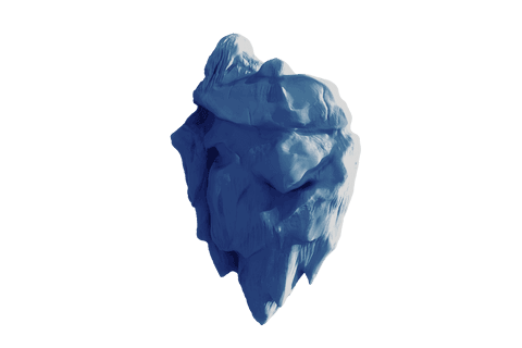 Abstract Blue Shape on Transparent Background Layer