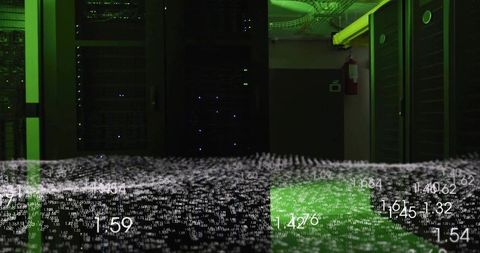 Advanced data center with digital security analysis overlay