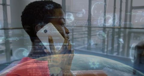 Futuristic Communication Digital Interface Concept