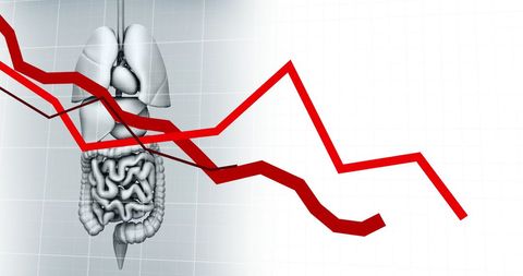 Decreasing economic or healthtrend over human digestive system