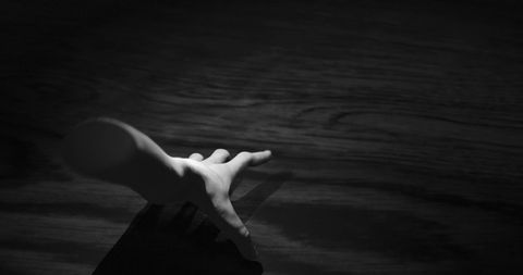 Creepy Hand on Dark Wooden Surface - Download Free Stock Images Pikwizard.com