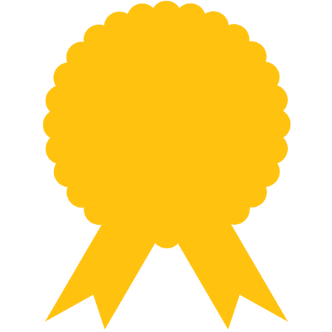 yellow award badge with ribbons on transparent background - Download Free Stock Videos Pikwizard.com