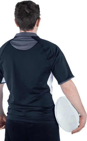 transparent rugby player with back turned holding sports ball - Download Free Stock Videos Pikwizard.com