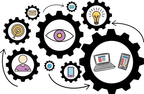 Transparent Digital Interaction Icons with Workflow Elements - Download Free Stock Videos Pikwizard.com