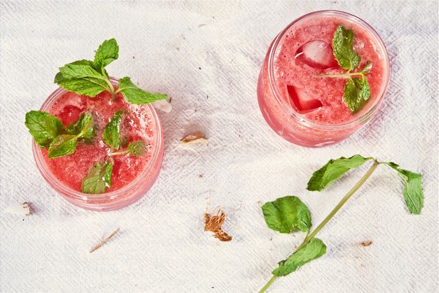 Refreshing Summer Watermelon Mojitos with Fresh Mint Leaves - Download Free Stock Photos Pikwizard.com