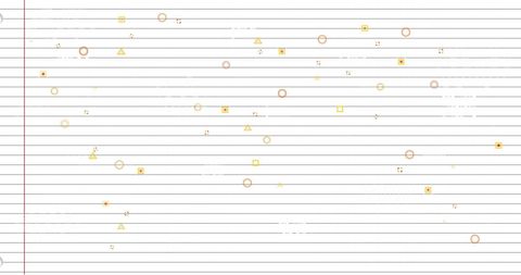 Colorful Shapes on Lined Paper Creating Abstract Design - Download Free Stock Images Pikwizard.com