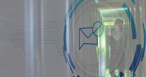 engineer analyzing cybersecurity in data center - Download Free Stock Images Pikwizard.com