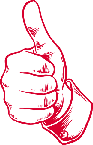 Red Line Art Thumbs Up Symbol with Transparent Background - Download Free Stock Videos Pikwizard.com