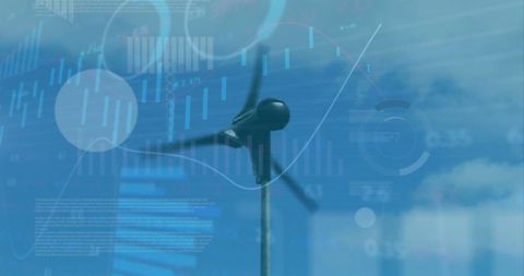 Wind Turbine and Financial Data Integration for Renewable Energy Analysis - Download Free Stock Images Pikwizard.com
