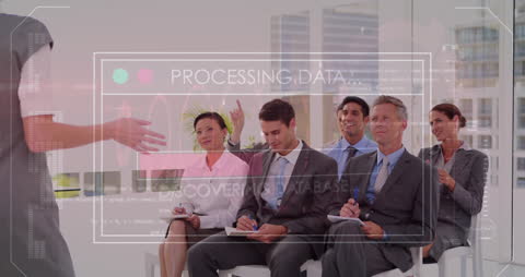 Animation of Financial Data Processing in Business Meeting