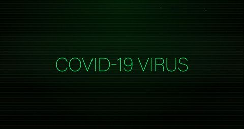 Glowing Digital Warning: COVID-19 Virus Text on Screen - Download Free Stock Images Pikwizard.com