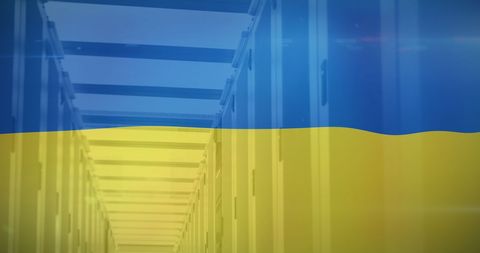 Dynamic School Hallway with Vibrant Colors and Motion