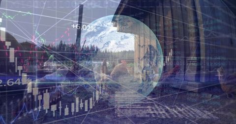 Global Data Integration with Digital Technology Innovation Overlaying Nature - Download Free Stock Images Pikwizard.com
