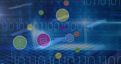 Digital Interface and Data Flow with Binary Code - Download Free Stock Images Pikwizard.com
