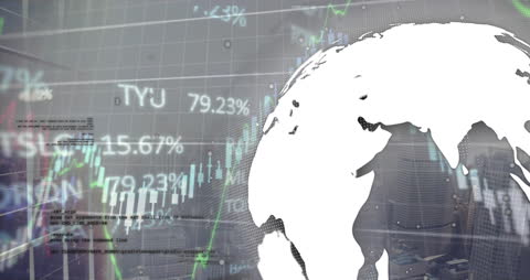 Global Financial Market Analysis with Spinning Globe