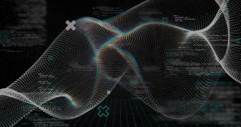 Abstract Digital Wave and Cybersecurity Code Visualization - Download Free Stock Images Pikwizard.com