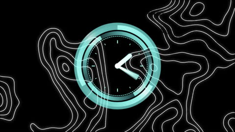 Stylish Alarm Clock Animation with Geometric Background