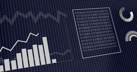 Digital Financial Data Analysis and Binary Code Visualization - Download Free Stock Images Pikwizard.com