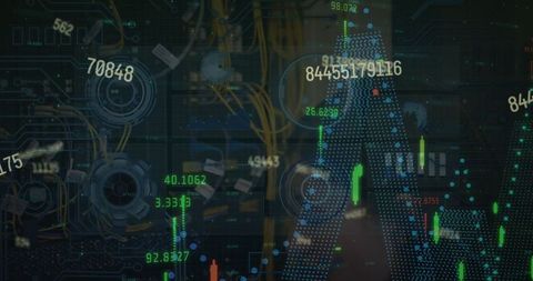Digital Financial Data on Abstract Technology Interface - Download Free Stock Images Pikwizard.com