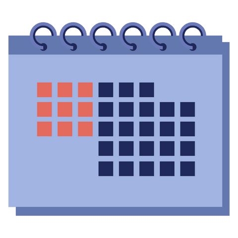 transparent blue desk calendar with spiral binding illustration - Download Free Stock Videos Pikwizard.com