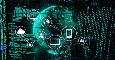 Futuristic Network Diagram Illustrating Digital Connectivity