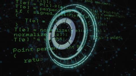 Futuristic Digital Interface with Scanning Target Concept